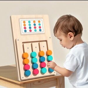 Wooden Montessori’s Counting Board Toy for Kids - Multicolor